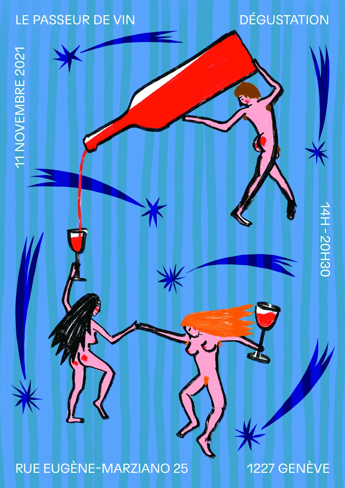 Affiche de la dégustation du Passeur de vin à Genève, le 11 novembre 2021