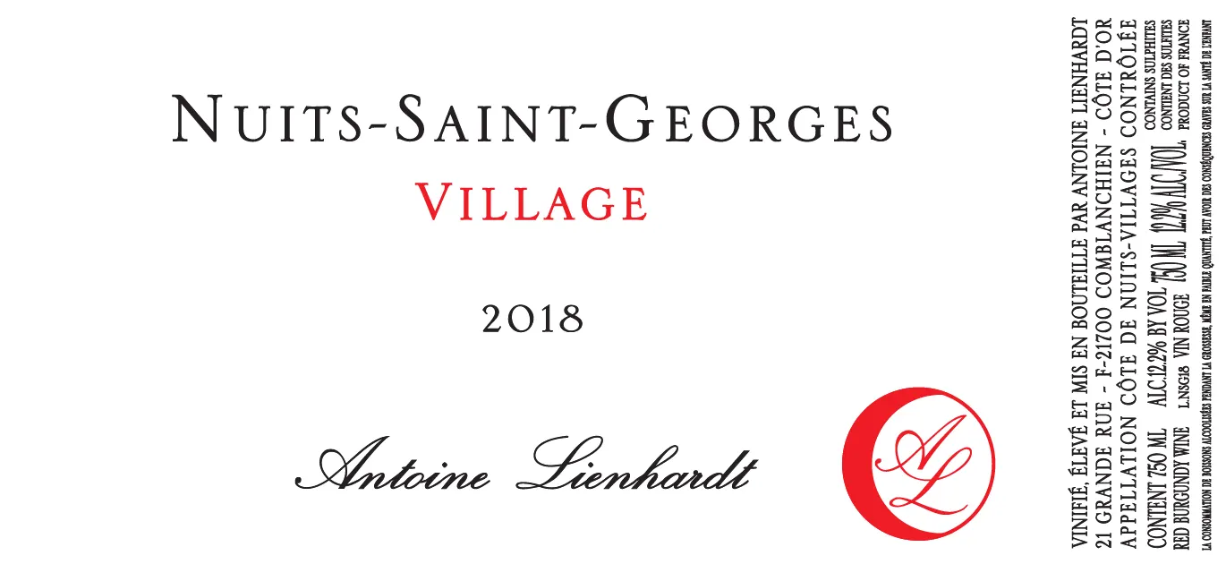 Étiquette du Nuits-Saint-Georges village 2018