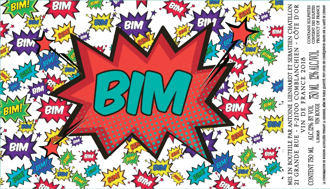 Étiquette de la cuvée BIM 2018